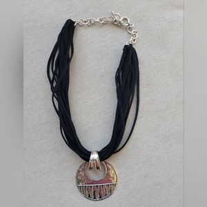 Silpada .925 Sterling Silver and Suede Necklace - 11.75"